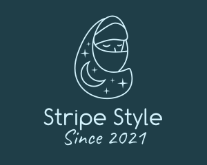 Arabian Girl Scarf logo design