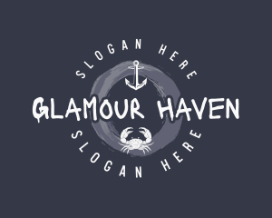 Nautical Anchor Crab  Logo