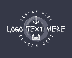 Nautical Anchor Crab  Logo