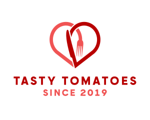 Cutlery Heart Diner  logo design