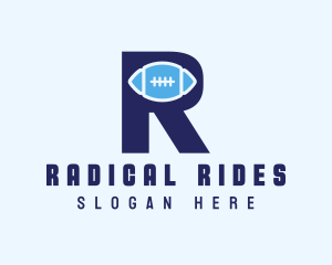 Blue R Football logo design