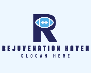 Blue R Football logo design