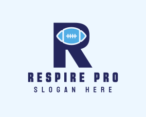 Blue R Football logo design