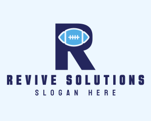 Blue R Football logo design