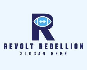 Blue R Football logo design