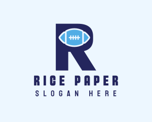 Blue R Football logo design