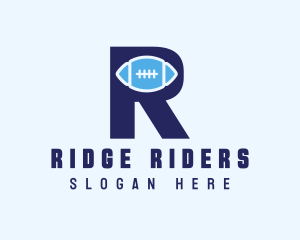 Blue R Football logo design