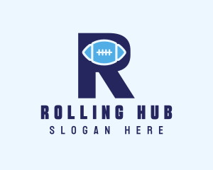 Blue R Football logo design