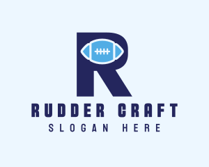 Blue R Football logo design