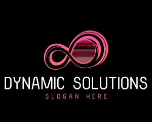 Abstract Infinity Lines logo design