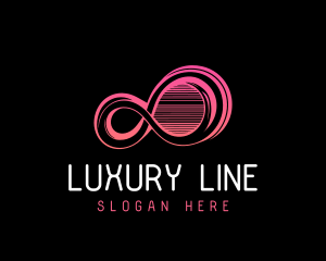 Abstract Infinity Lines logo design