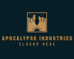 Industrial Building Laser Engraving logo design