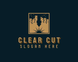 Industrial Building Laser Engraving logo design