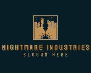 Industrial Building Laser Engraving logo design