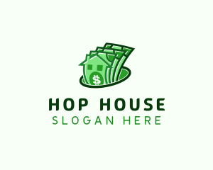 Money Dollar House logo design