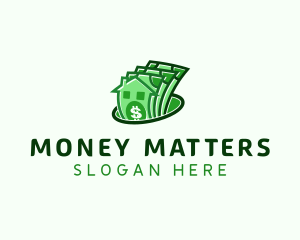 Money Dollar House logo design