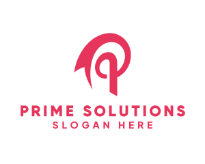 Pink Ribbon Letter P  logo design