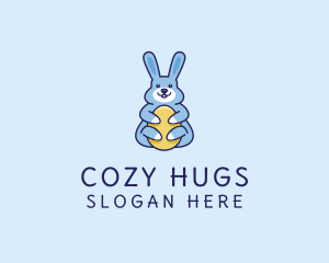 Easter Bunny Hug logo design