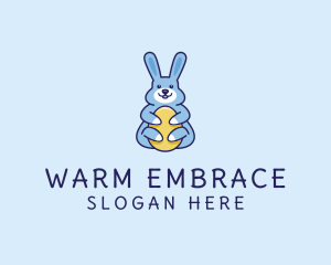 Easter Bunny Hug logo design