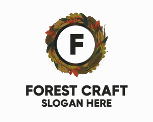 Autumn Forest Wreath logo design