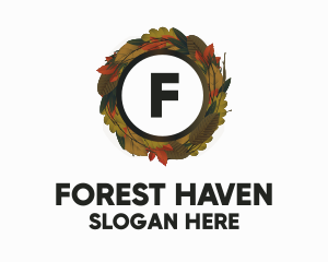 Autumn Forest Wreath logo design