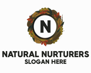 Autumn Forest Wreath logo design