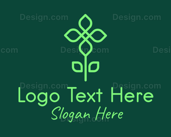 Green Infinity Flower Logo