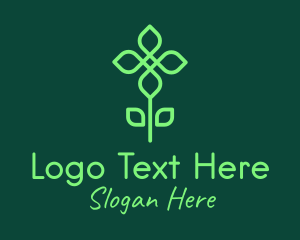 Green Infinity Flower logo