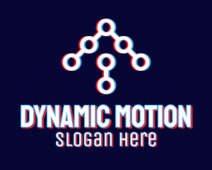 Static Motion Arrow Tech logo design