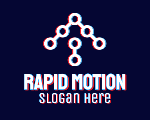 Static Motion Arrow Tech logo design