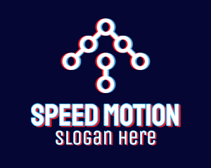 Static Motion Arrow Tech logo design