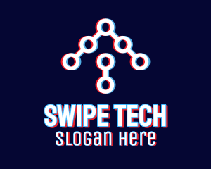 Static Motion Arrow Tech logo design