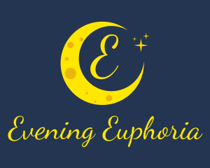 Evening Moon Stars logo design