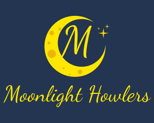 Evening Moon Stars logo design