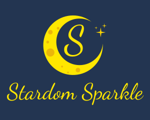 Evening Moon Stars logo design