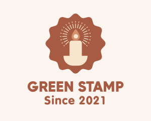 Boho Candle Stamp logo design