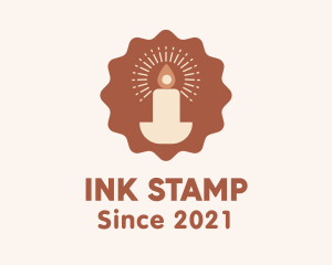 Boho Candle Stamp logo design