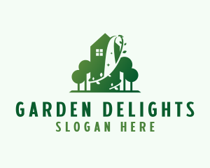 House Landscaping Garden logo design