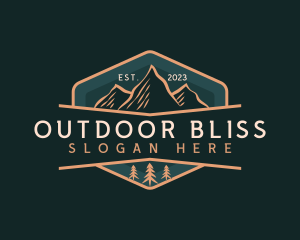 Mountain Peak Campsite  logo design