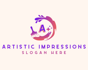 Creative Art Paintbrush  logo design