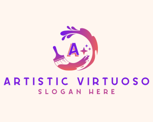 Creative Art Paintbrush  logo design