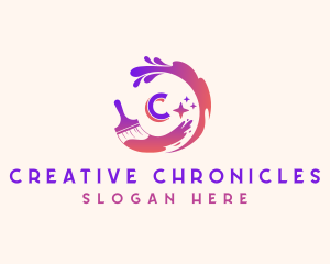 Creative Art Paintbrush  logo design