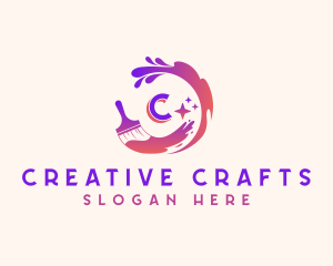 Creative Art Paintbrush  logo design