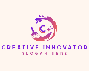 Creative Art Paintbrush  logo design