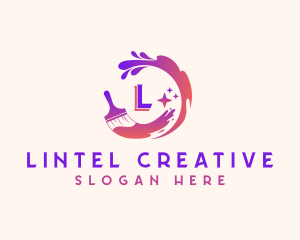 Creative Art Paintbrush  logo design