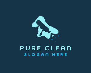 Disinfection Cleaning Sprayer  logo design