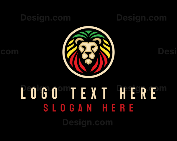 Jamaican Lion Animal Logo