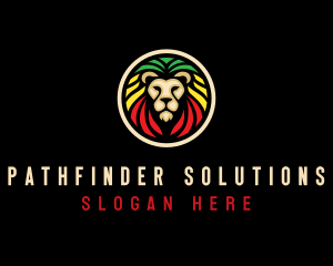 Jamaican Lion Animal Logo