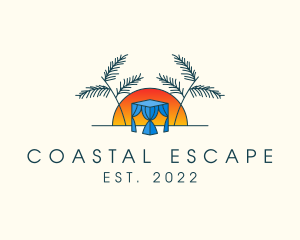 Tropical Beach Hut Cabana logo