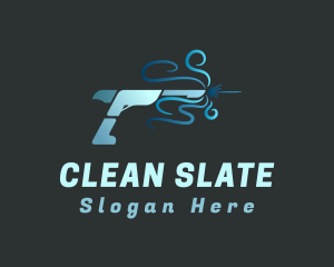 Pressure Washer Cleaning logo design